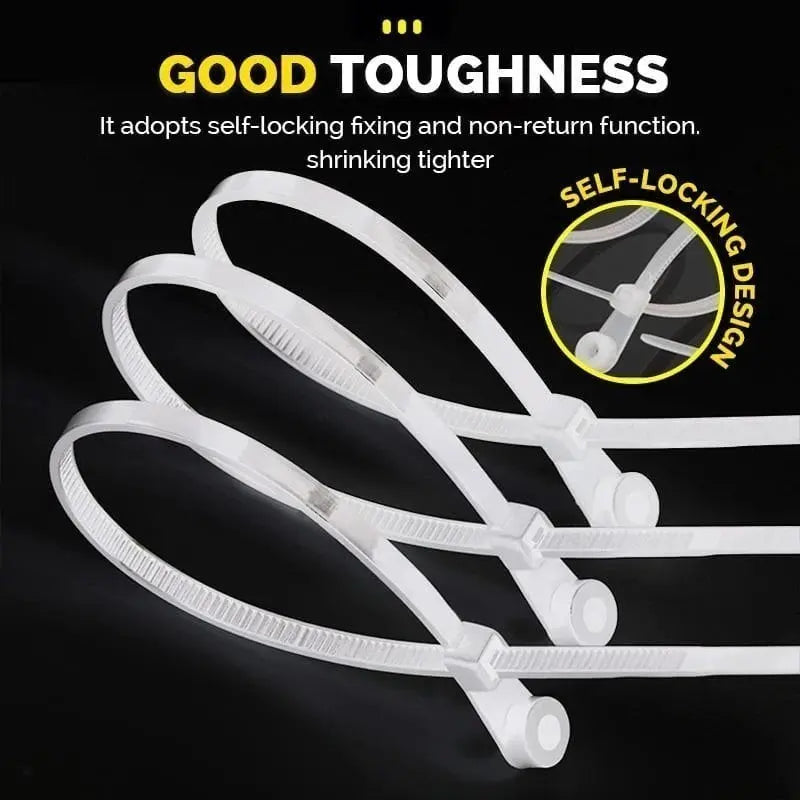 Self-locking Cable Ties with Screw Hole – tensile strength up to 22 kg | 1+1 Free