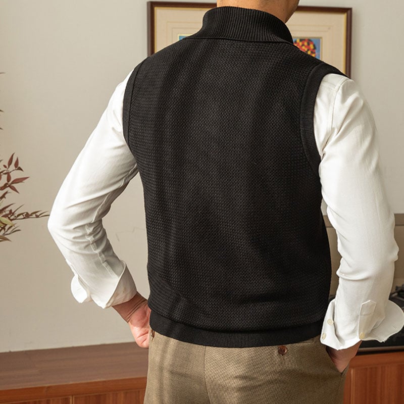 Men's casual collar knit vest