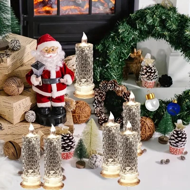 Crystal LED Candles – Elegant Glow for Festive Evenings (Set of 4)