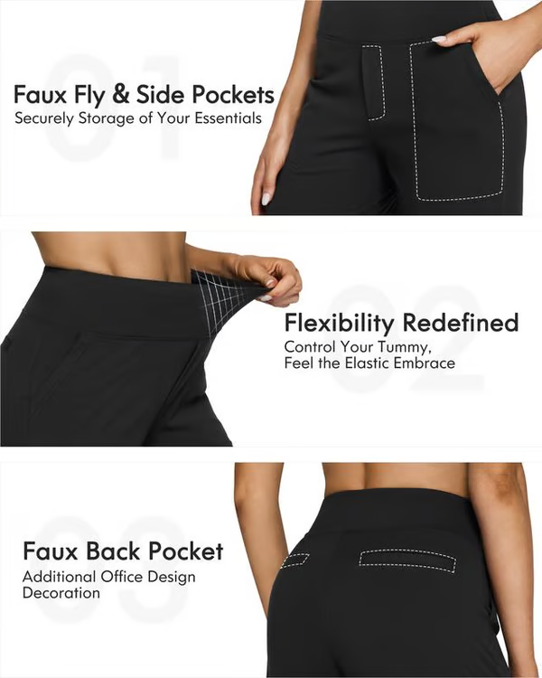 High Waist Stretch Casual Yoga Wide Leg Pants
