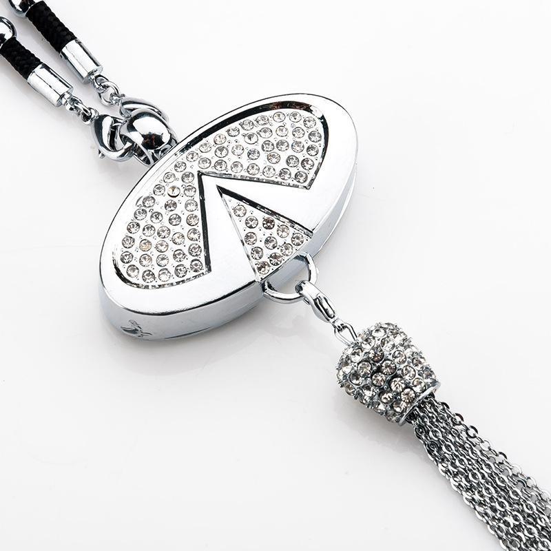 Rearview Mirror Diamond Perfume Pendant
