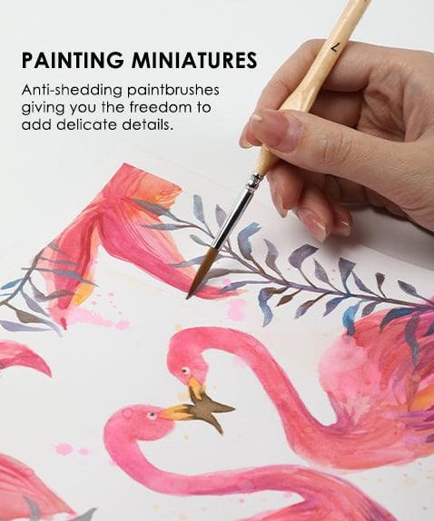 Miniature Detail Paint Brush Set