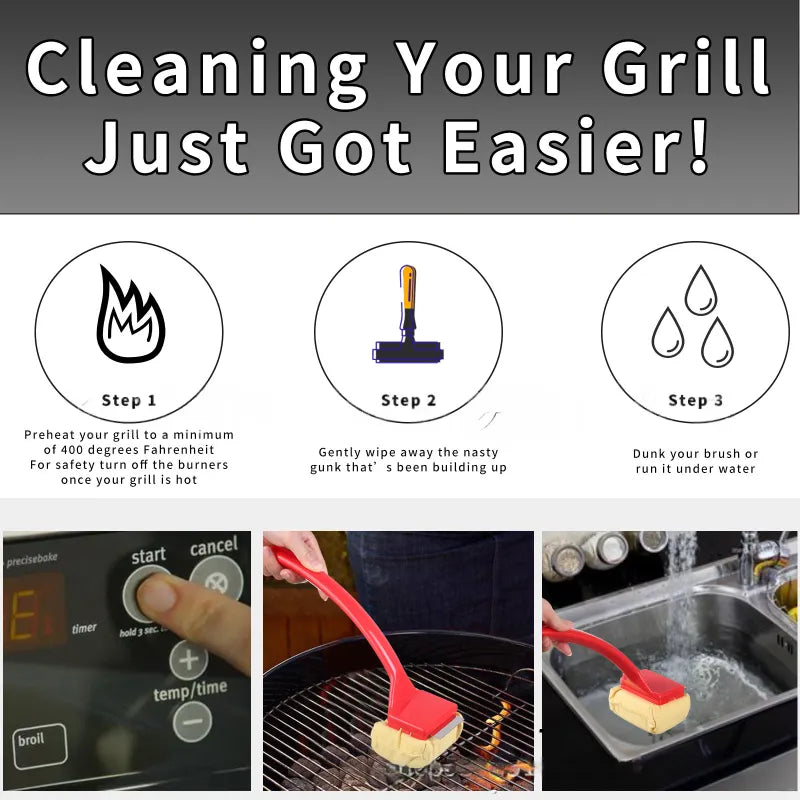 World’s Safest Grill Brush – No Harmful Wire Bristles
