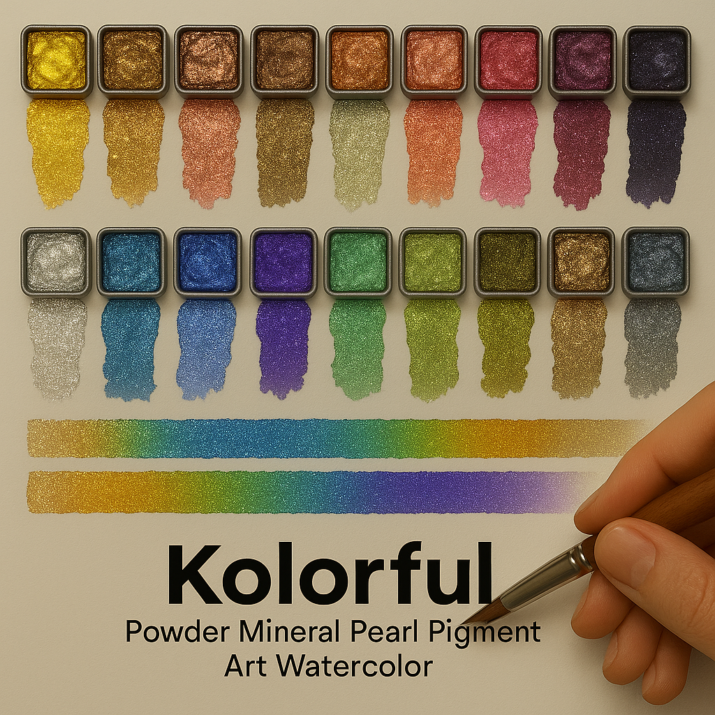 Kolorful™ - Powder Mineral Pearl Pigment Art Watercolor