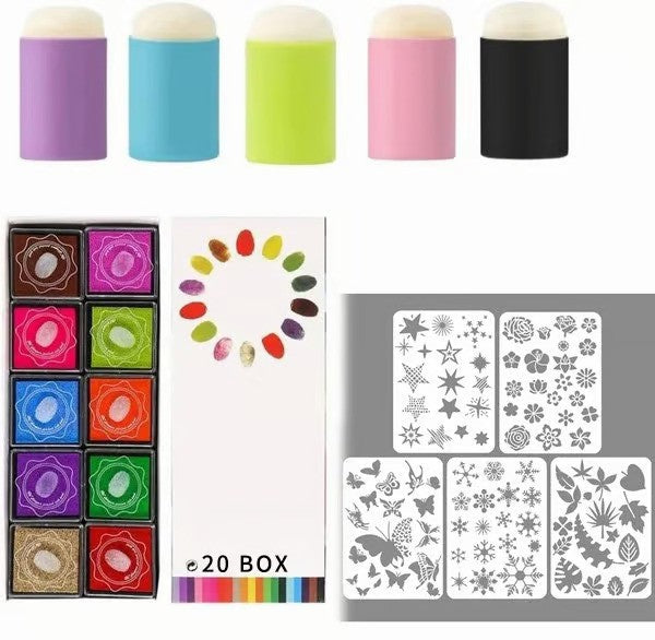 Finger Sponge Set - Clean Color Blending for Mess-Free Art