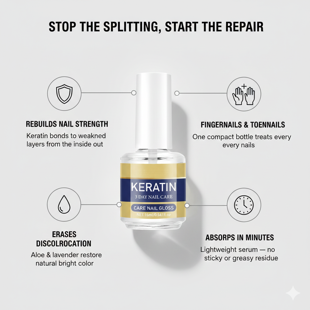 1 + 1 Free | Keranova™ – Keratin Nail Repair Treatment for Damaged, Brittle & Discolored Nails