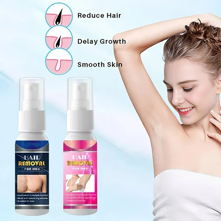 Hair Remover Spray - Pain-Free Formula, Sensitive Skin Care