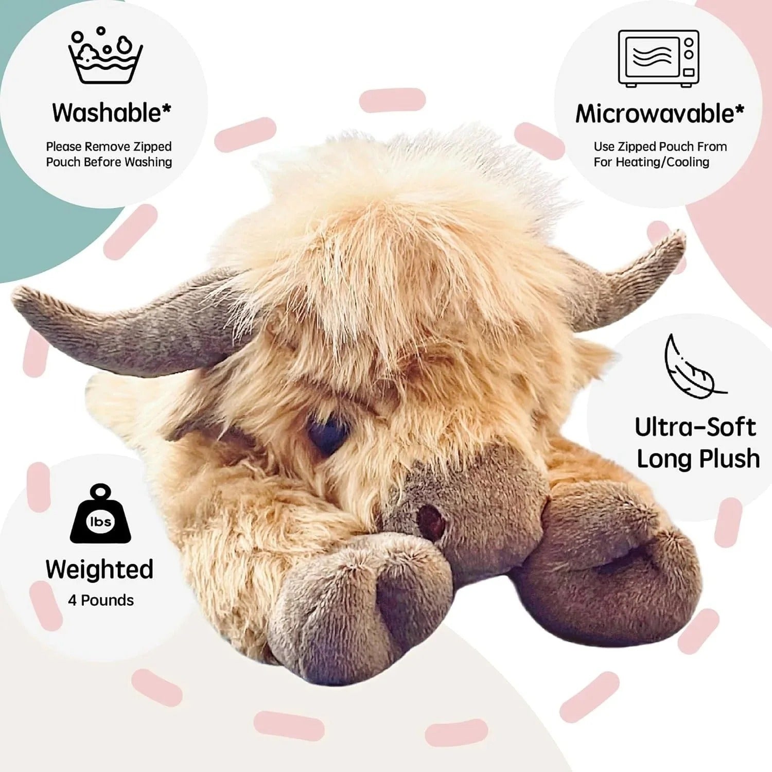 The CozyCalm Weighted Cow - A Hug You Can Heat Up