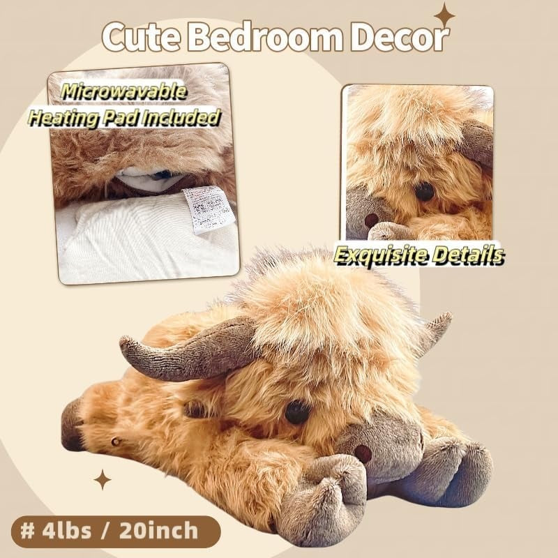 The CozyCalm Weighted Cow - A Hug You Can Heat Up