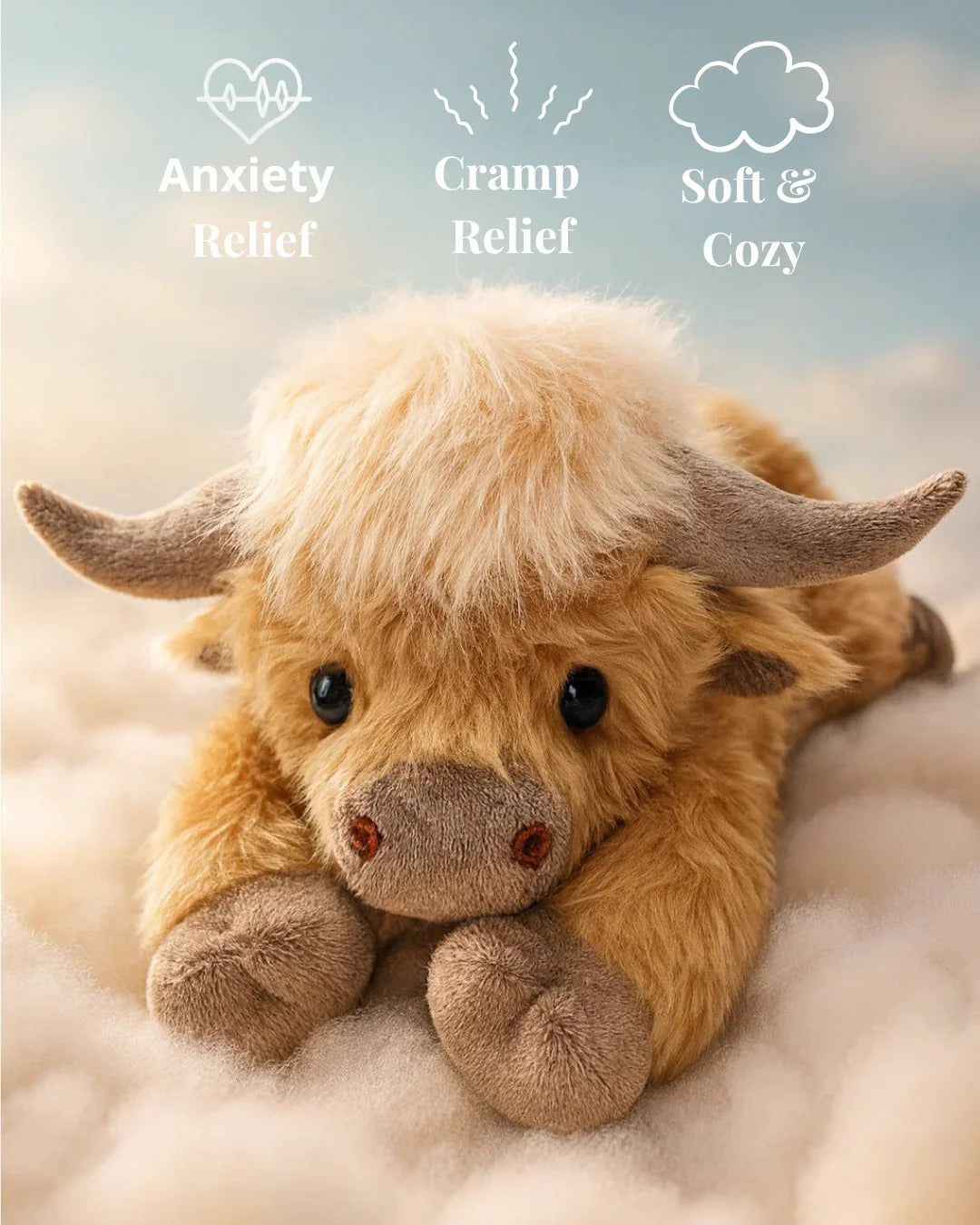 The CozyCalm Weighted Cow - A Hug You Can Heat Up