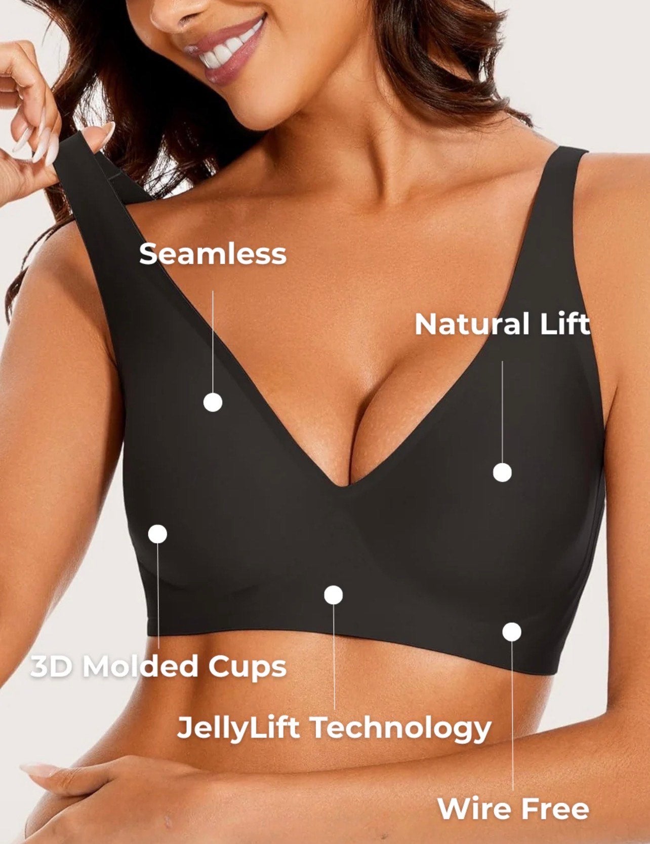 Second Skin Lift Bra – Wireless Invisible Comfort with Natural Push-Up Support