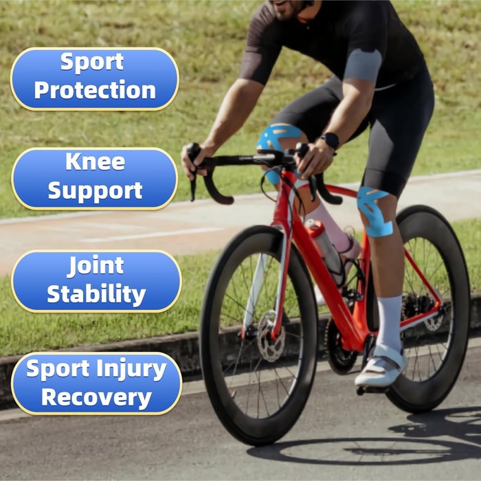 10 + 10 Free | Knee Support Tape - Pre-Cut Kinesiology Design