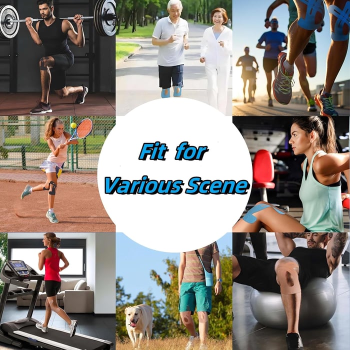 10 + 10 Free | Knee Support Tape - Pre-Cut Kinesiology Design