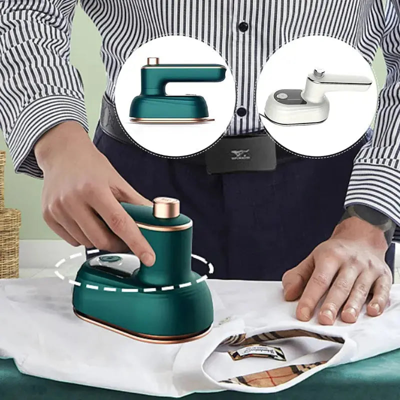 Compact 2-in-1 Mini Steam Iron for Effortless Wrinkle Removal