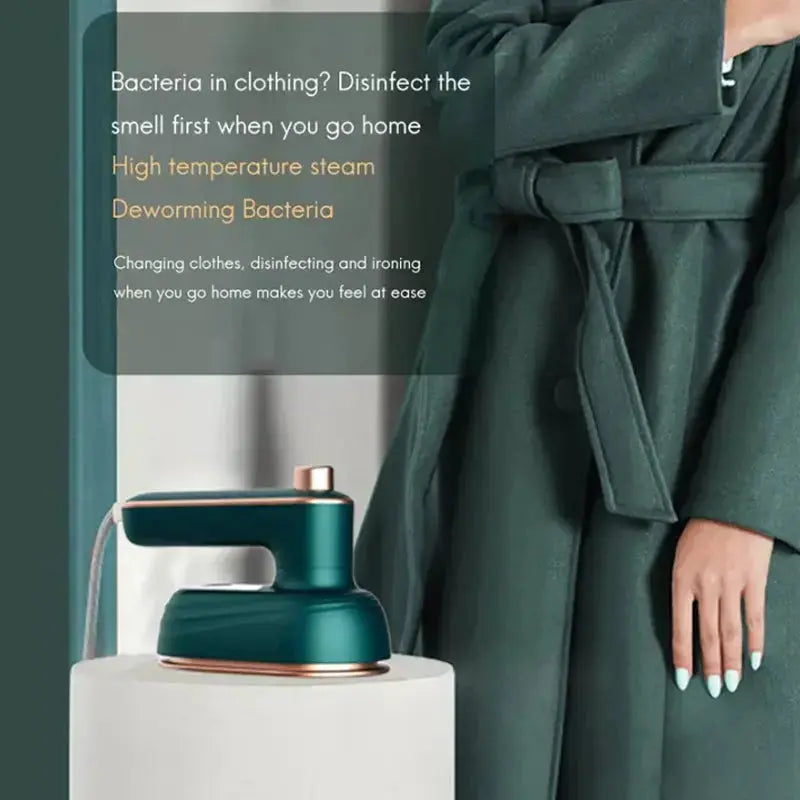 Compact 2-in-1 Mini Steam Iron for Effortless Wrinkle Removal