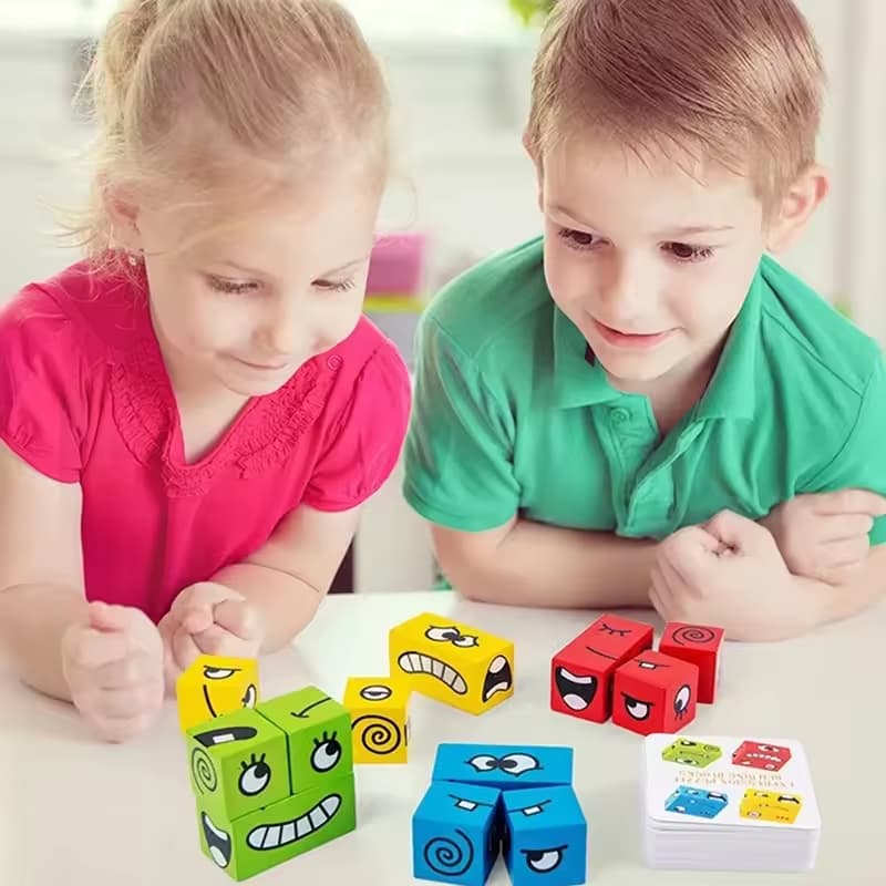 Wooden Learning Blocks Toy – Stack, Sort & Learn (Ages 3+)
