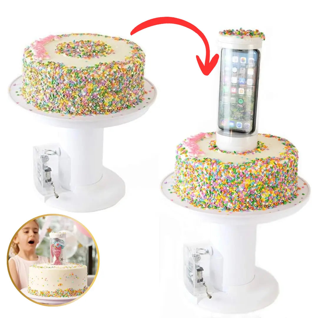 Surprise Pop-Up Cake Stand with Hidden Gift Capsule