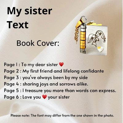 My Little Star Book Necklace - for Daughter, Birthday Day Gift Graduation Jewelry of Love