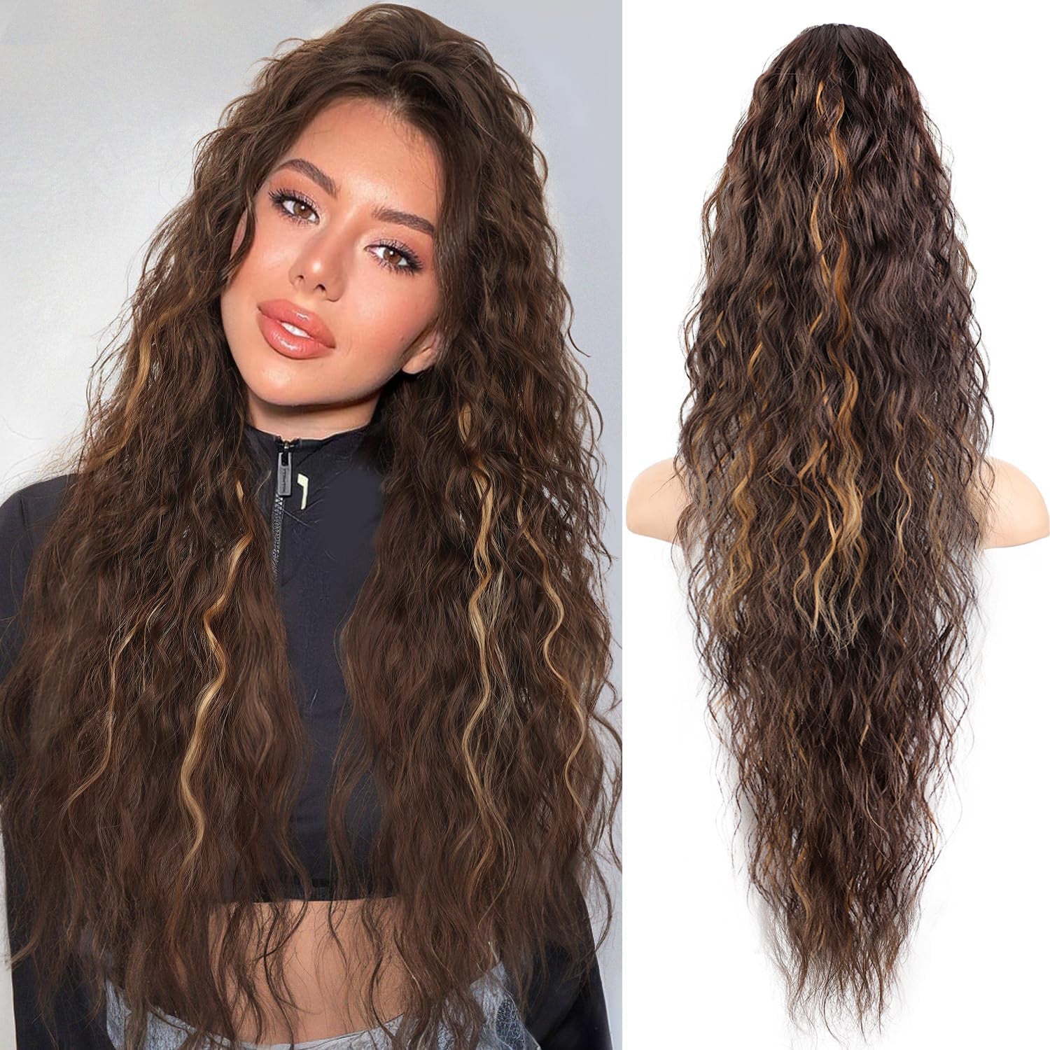Women's Ponytail Long Curly Hair Bundle