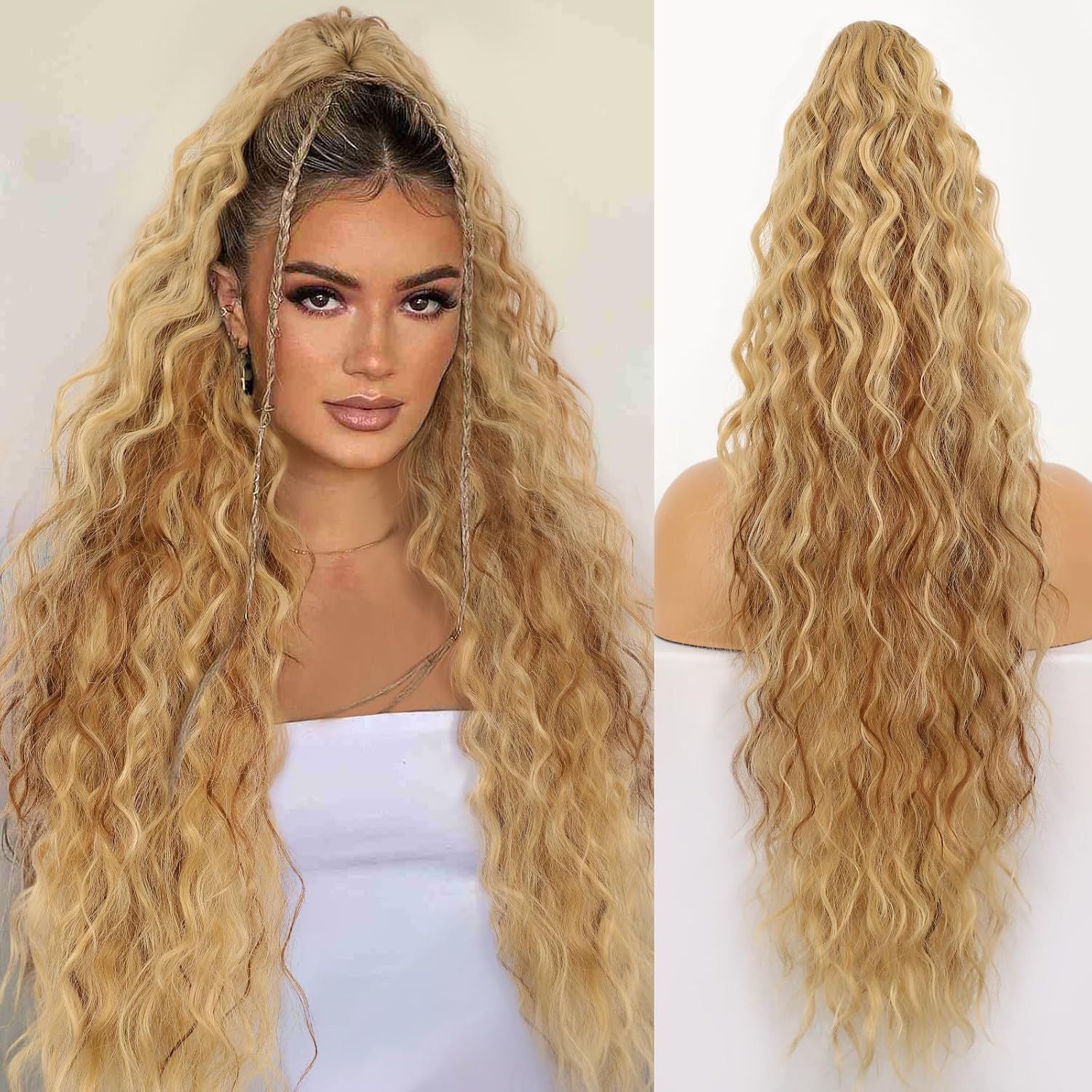 Women's Ponytail Long Curly Hair Bundle
