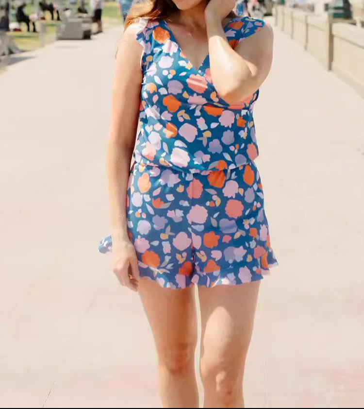 Swim Romper Built-In Bra