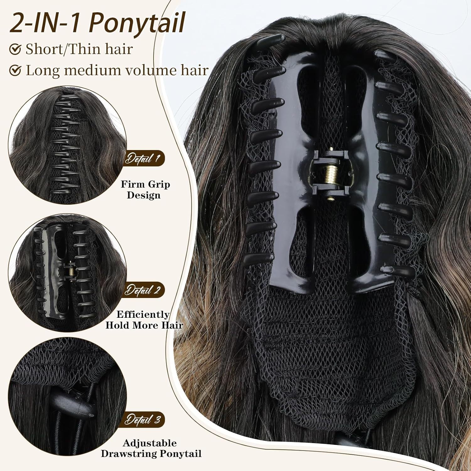Women's Ponytail Long Curly Hair Bundle
