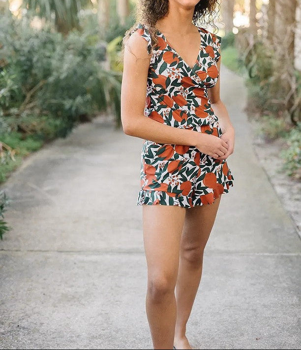 Swim Romper Built-In Bra