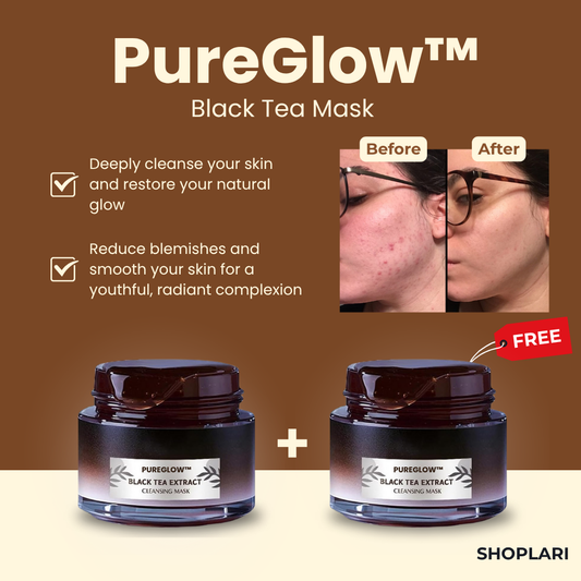 1 + 1 FREE | The PureGlow Black Tea Mask - A Total Skin Reset in a Jar