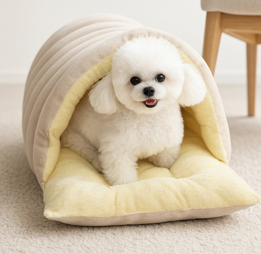 The Cozy Hideaway Pet Bed - Lock in Their Sweet Dreams