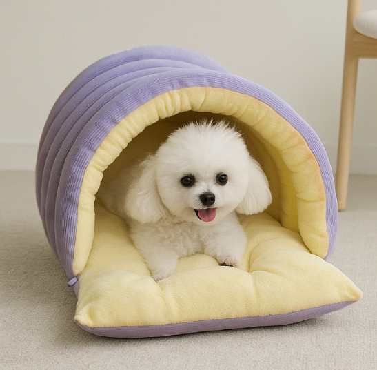The Cozy Hideaway Pet Bed - Lock in Their Sweet Dreams