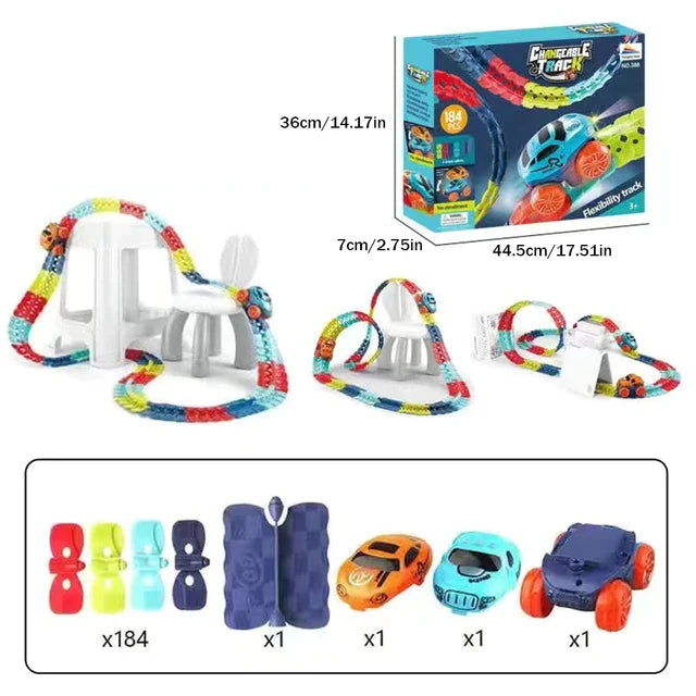 Race Track Toy - Flexible Changeable Track