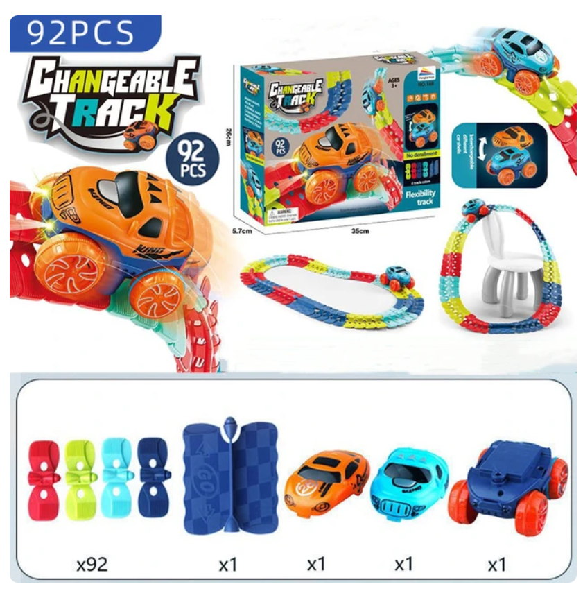 Race Track Toy - Flexible Changeable Track