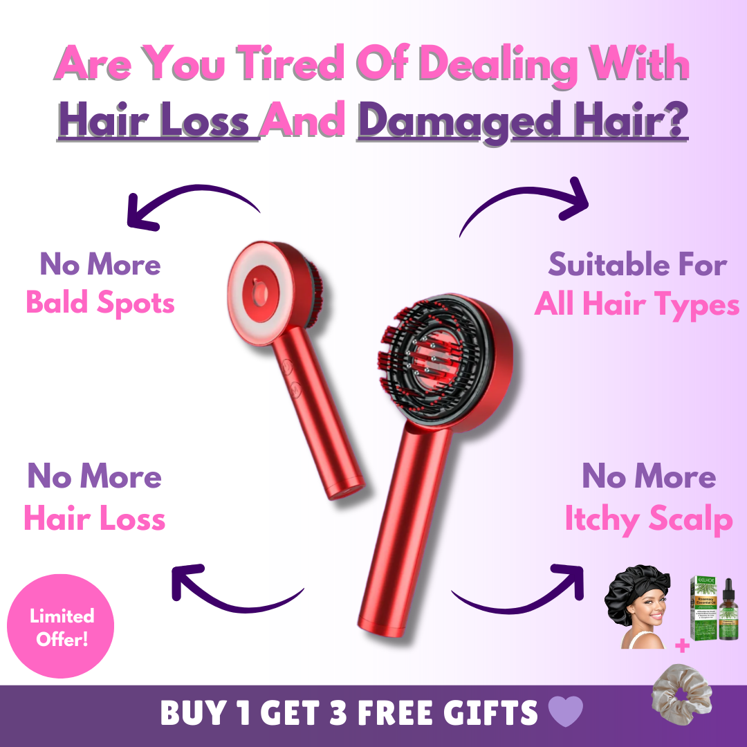 Red Light Hair Brush - LED Scalp Stimulation