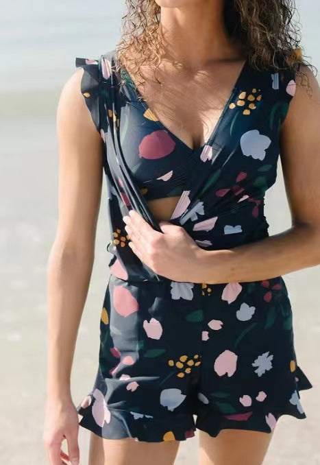 Swim Romper Built-In Bra