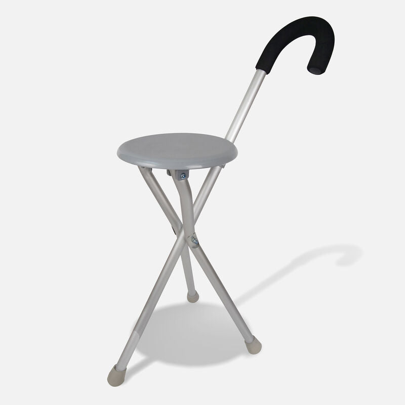 Walking Stick with Seat - Foldable Non-Slip Base Design