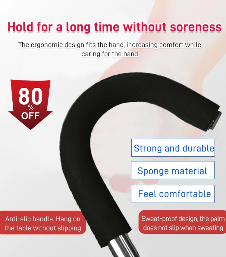Walking Stick with Seat - Foldable Non-Slip Base Design