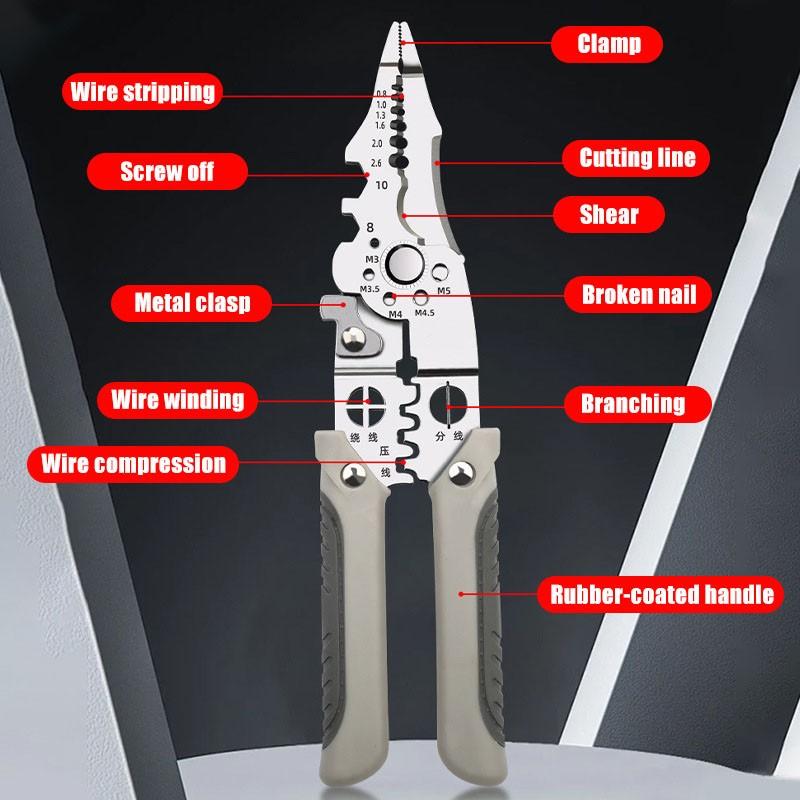 Wire Stripper Pliers - Precise Cutting & Crimping