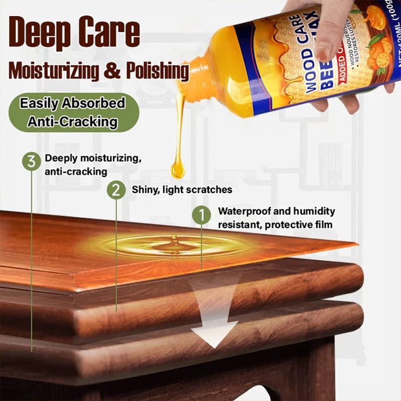 Wood Cleaner Beeswax - Restores Natural Shine