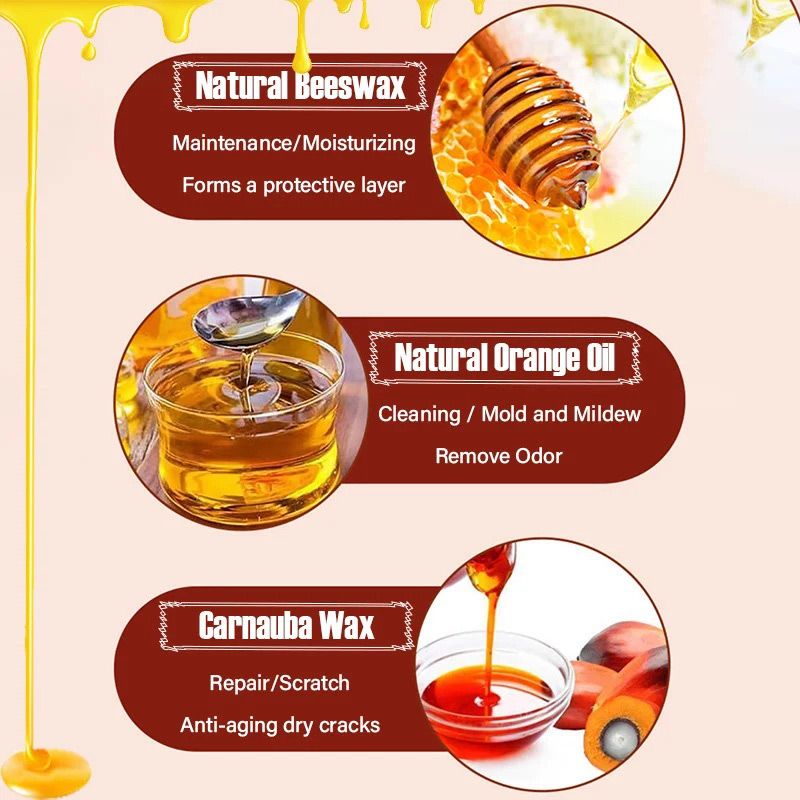 Wood Cleaner Beeswax - Restores Natural Shine