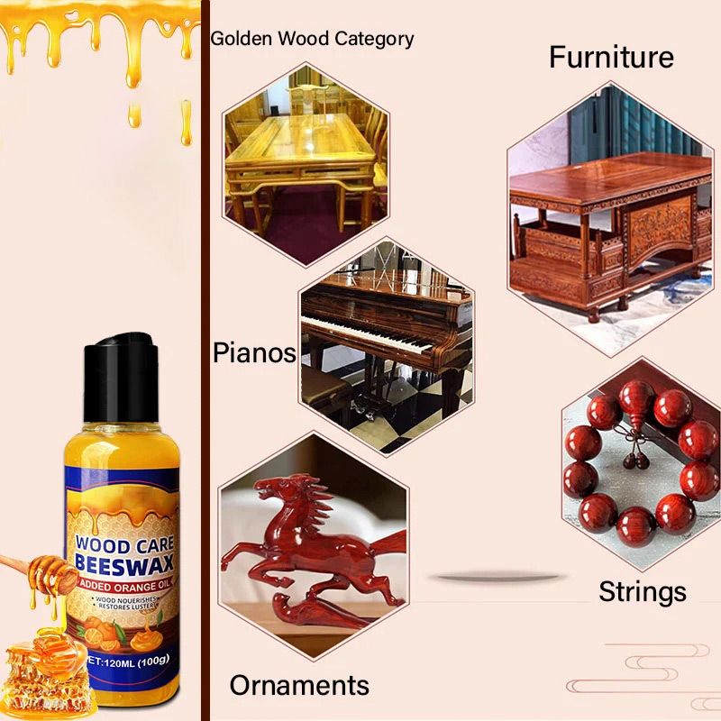 Wood Cleaner Beeswax - Restores Natural Shine