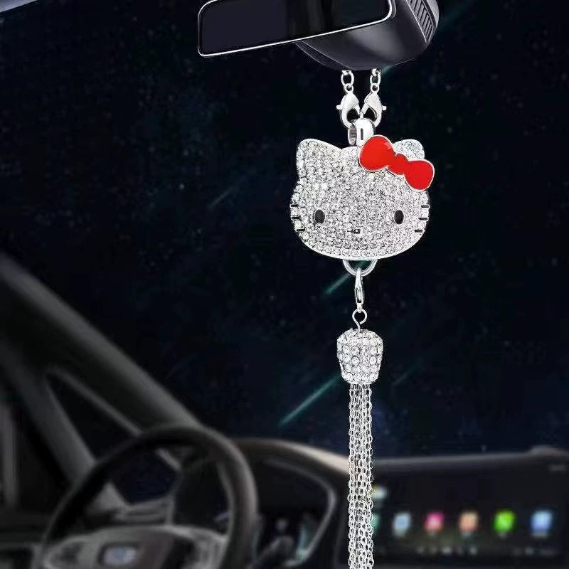 Rearview Mirror Diamond Perfume Pendant