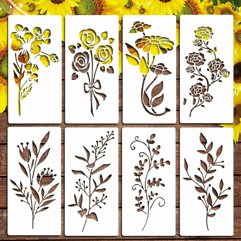 Reusable Flower Stencil Kit for Charming Fence & Wall Décor