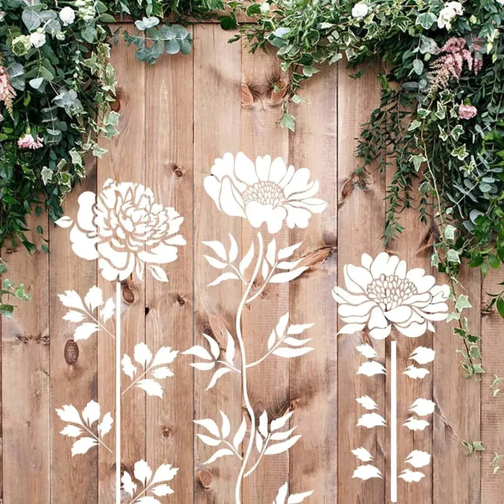 Reusable Flower Stencil Kit for Charming Fence & Wall Décor