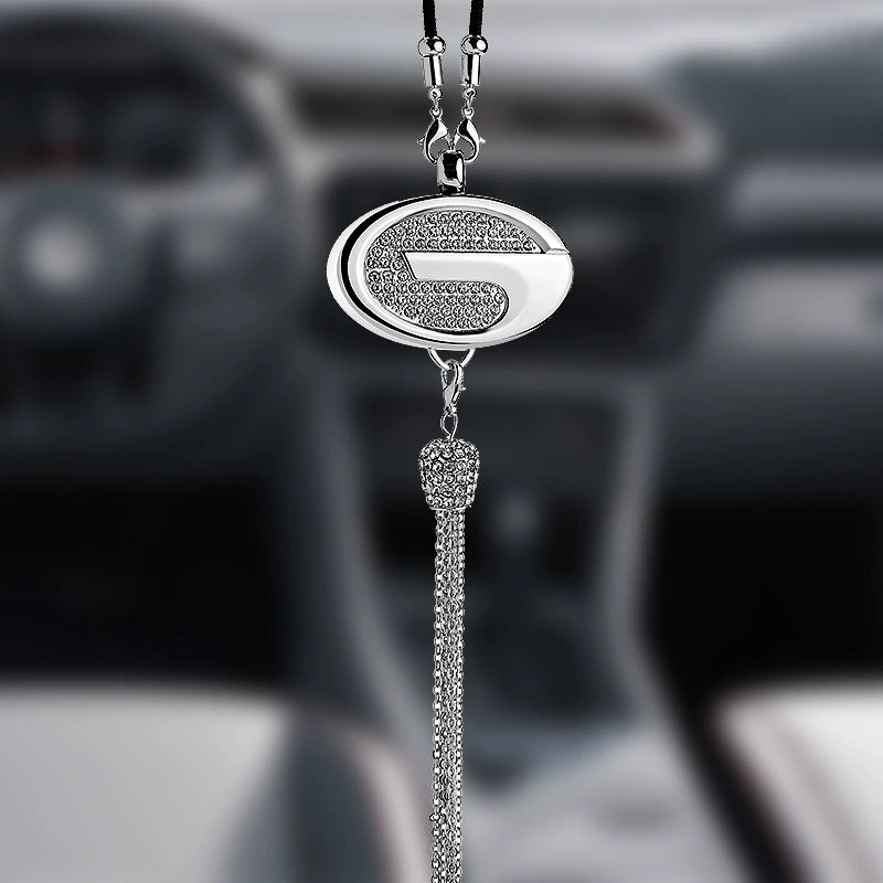 Rearview Mirror Diamond Perfume Pendant