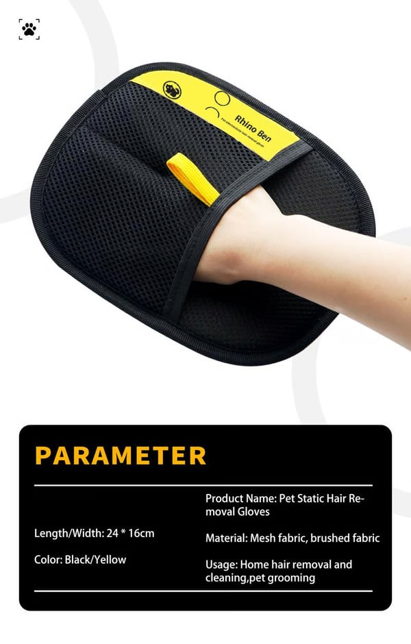 PurrfectGlove Pro + Effortless Pet Hair Removal for a Spotless Home and Happy Pets