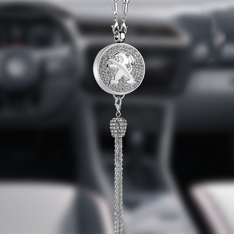Rearview Mirror Diamond Perfume Pendant