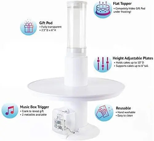 Surprise Pop-Up Cake Stand with Hidden Gift Capsule
