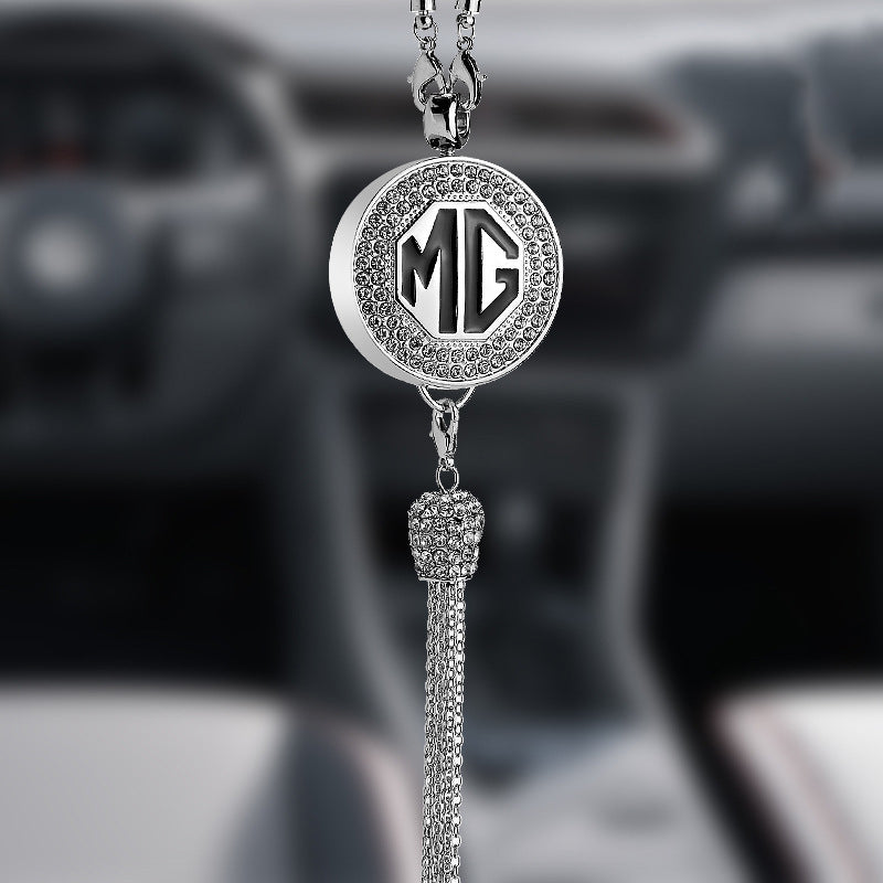 Rearview Mirror Diamond Perfume Pendant