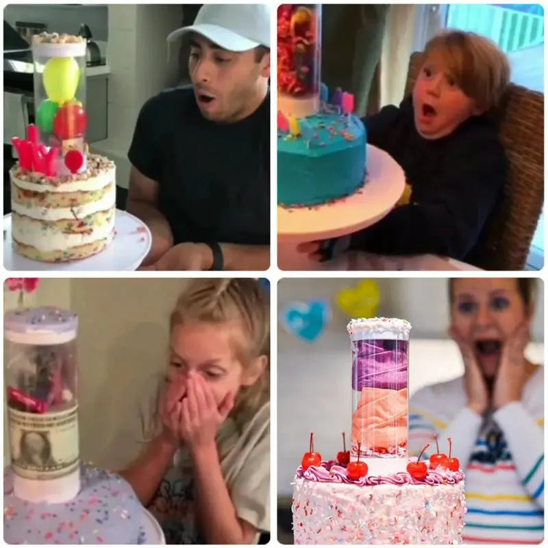 Surprise Pop-Up Cake Stand with Hidden Gift Capsule