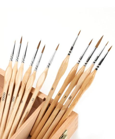 Miniature Detail Paint Brush Set